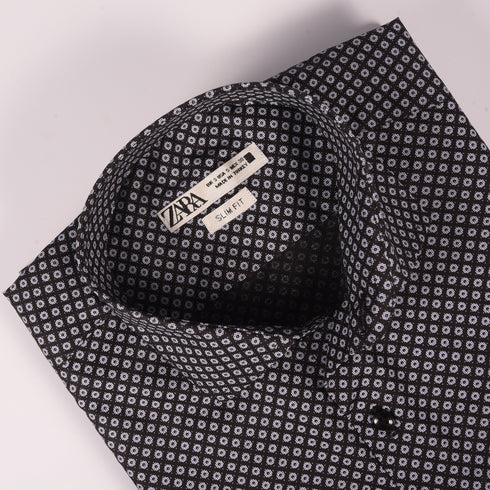 ZR Black Mini Floral Shirt